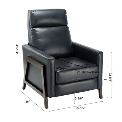 Maxton Push Back Recliner - Midnight Blue