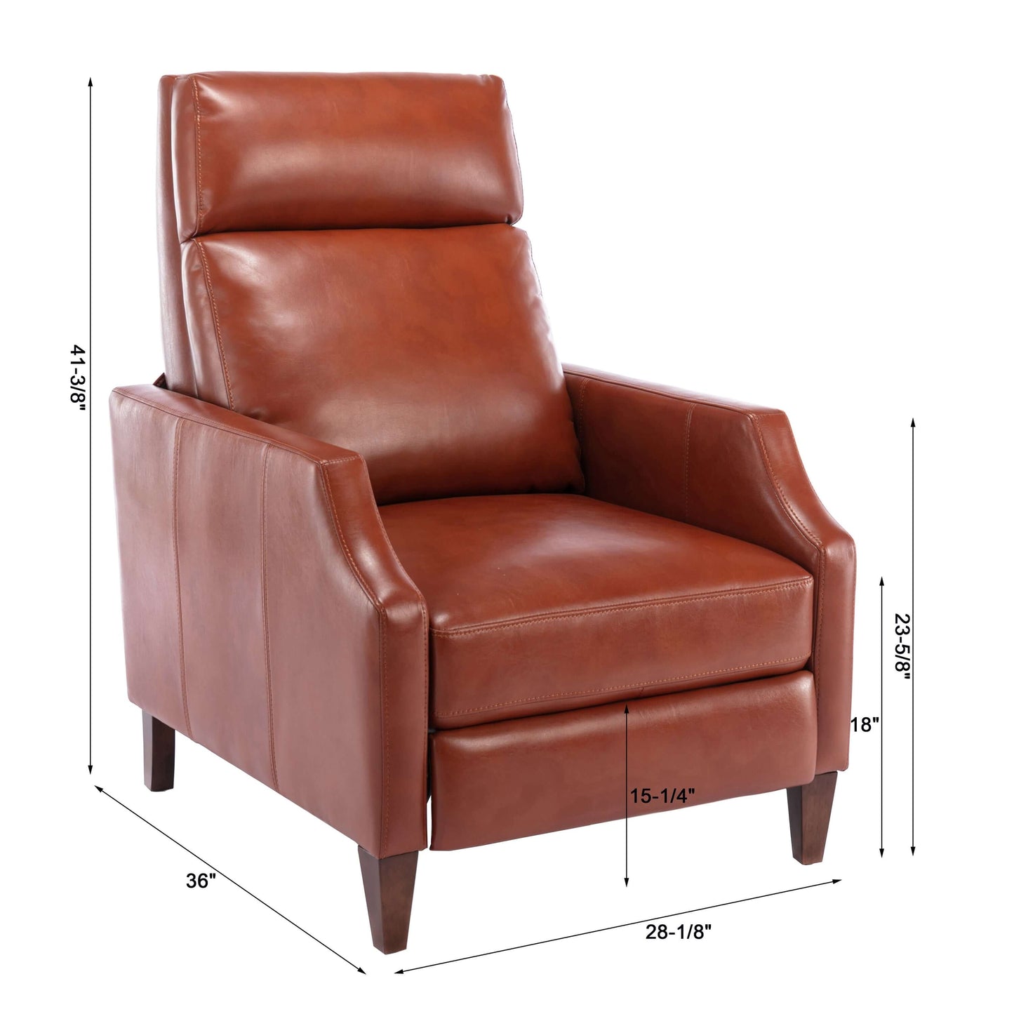 Balantyne Push Back Recliner - Caramel