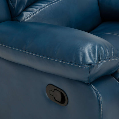 Clifton Leather Gel Glider Recliner - Navy Blue