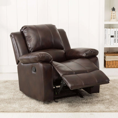Clifton Leather Gel Glider Recliner - Burnished Brown