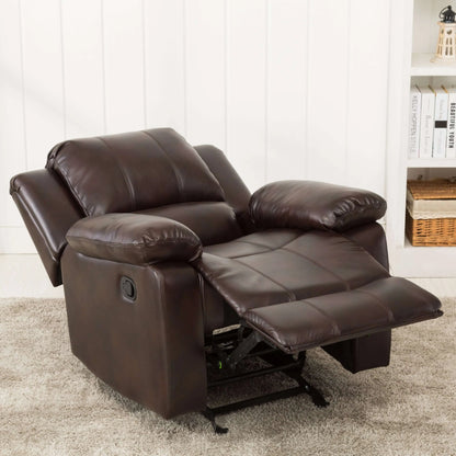 Clifton Leather Gel Glider Recliner - Burnished Brown