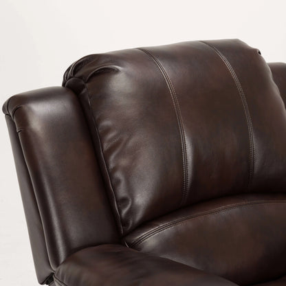 Clifton Leather Gel Glider Recliner - Burnished Brown