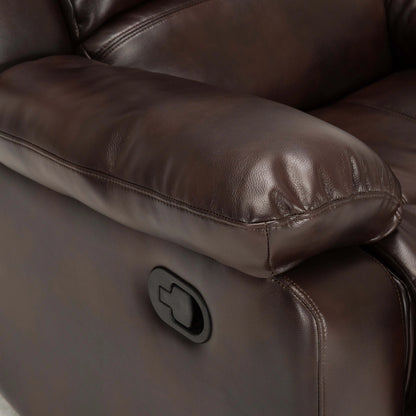 Clifton Leather Gel Glider Recliner - Burnished Brown