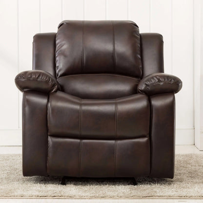 Clifton Leather Gel Glider Recliner - Burnished Brown