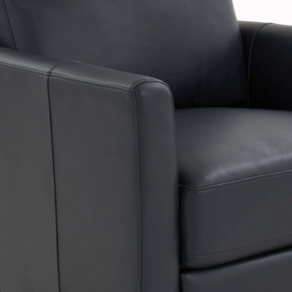 Penny Faux Leather Modern Recliner - Midnight Blue