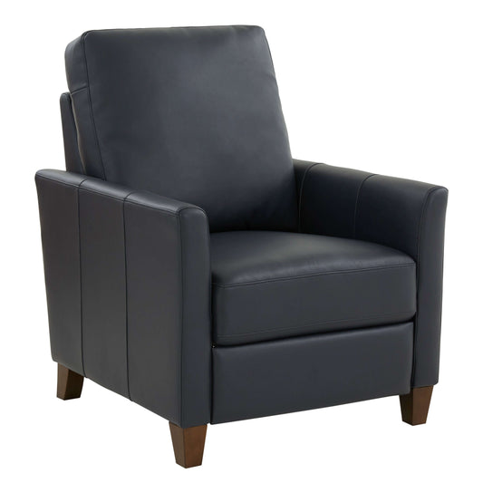 Penny Faux Leather Modern Recliner - Midnight Blue