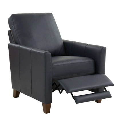 Penny Faux Leather Modern Recliner - Midnight Blue