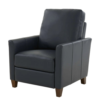 Penny Faux Leather Modern Recliner - Midnight Blue
