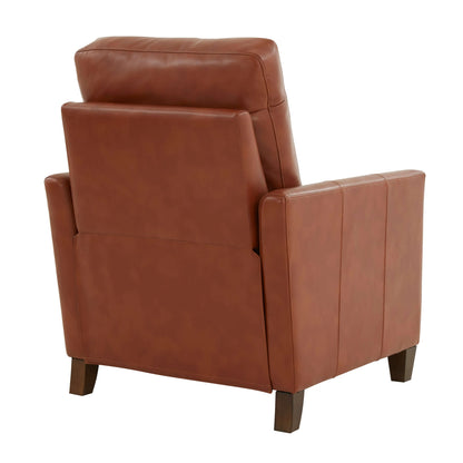 Penny Faux Leather Modern Recliner - Caramel