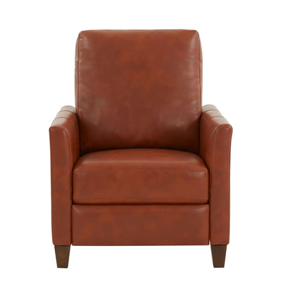 Penny Faux Leather Modern Recliner - Caramel