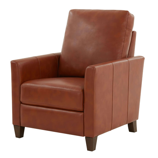 Penny Faux Leather Modern Recliner - Caramel