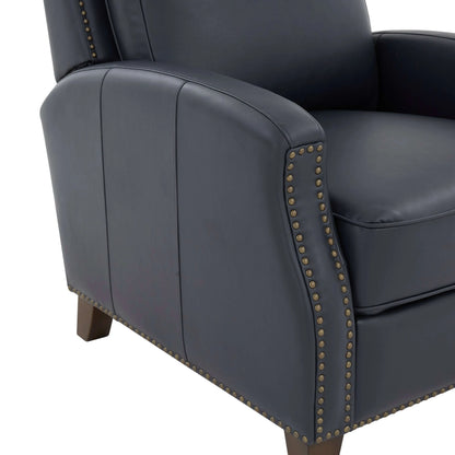 James Push Back Recliner - Midnight Blue