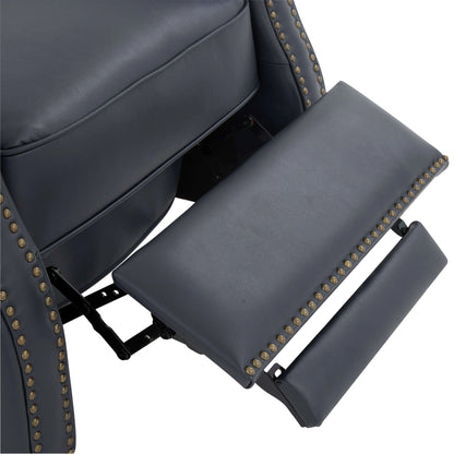 James Push Back Recliner - Midnight Blue