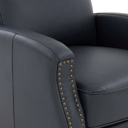 James Push Back Recliner - Midnight Blue