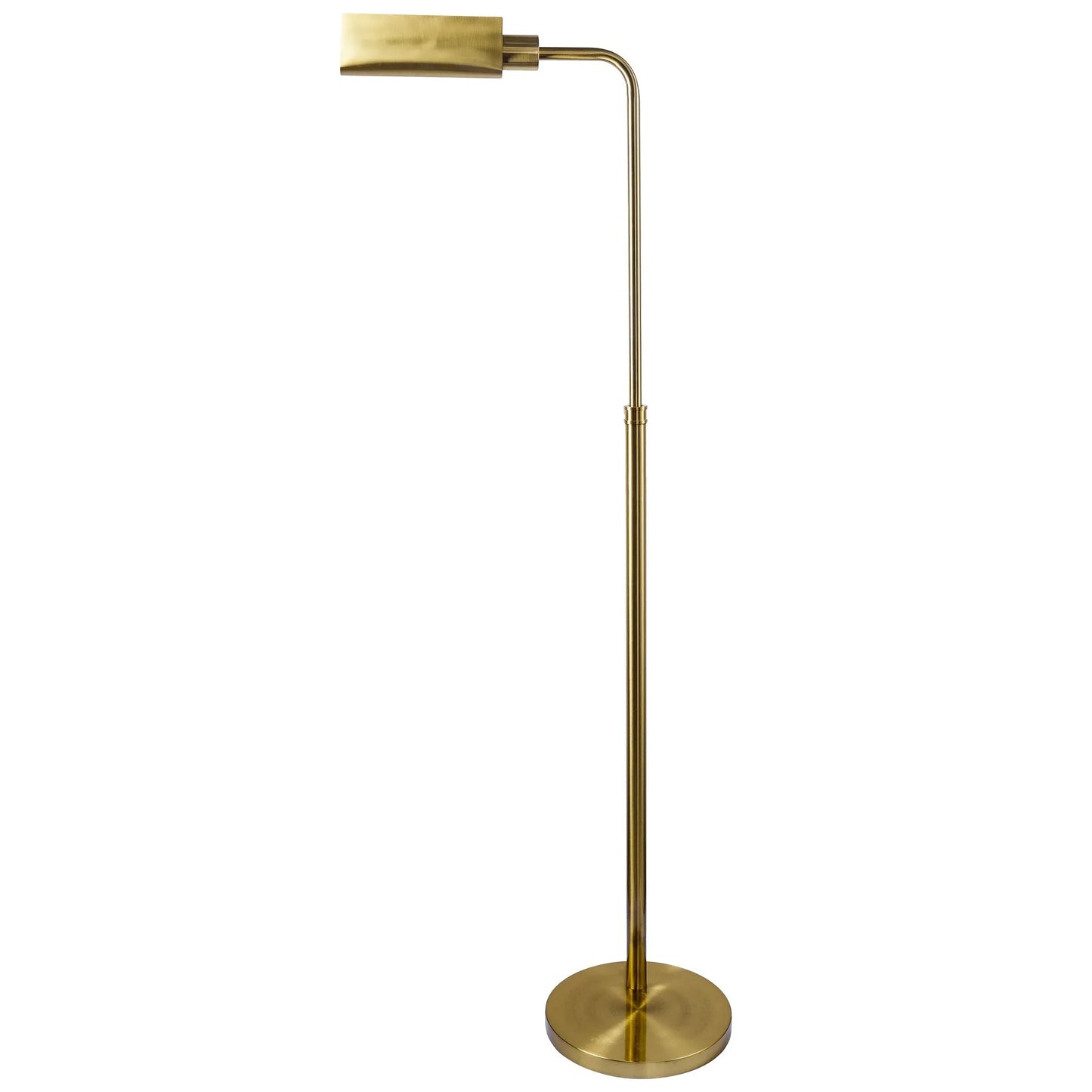 Gold floor lamp on a white background