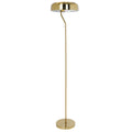 Gold floor lamp with a white background