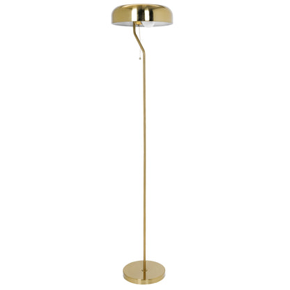 Gold floor lamp with a white background