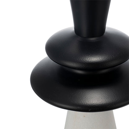 Close-up of a black base on a white background