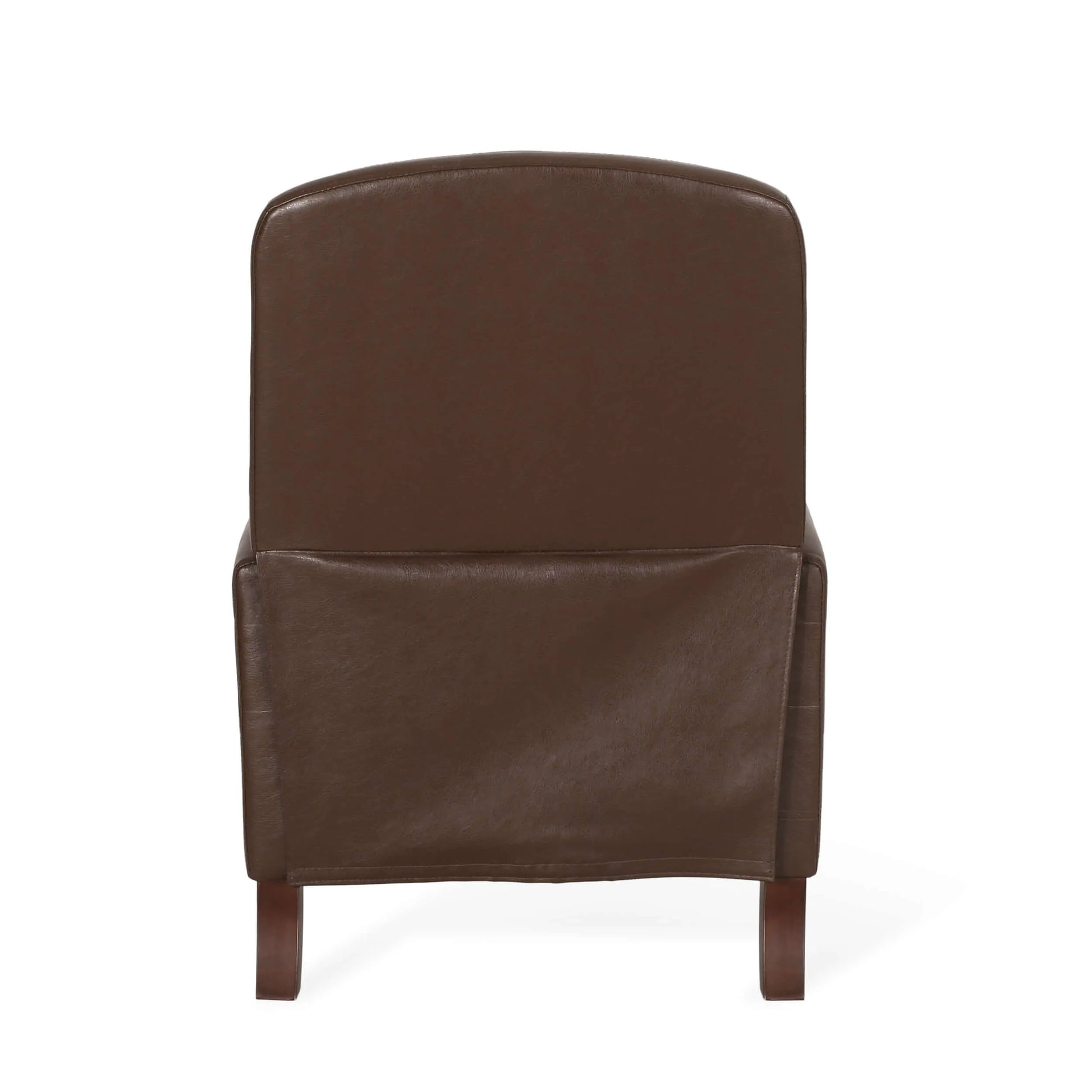 Dark Brown Recliner Chair with Rivets - Front view