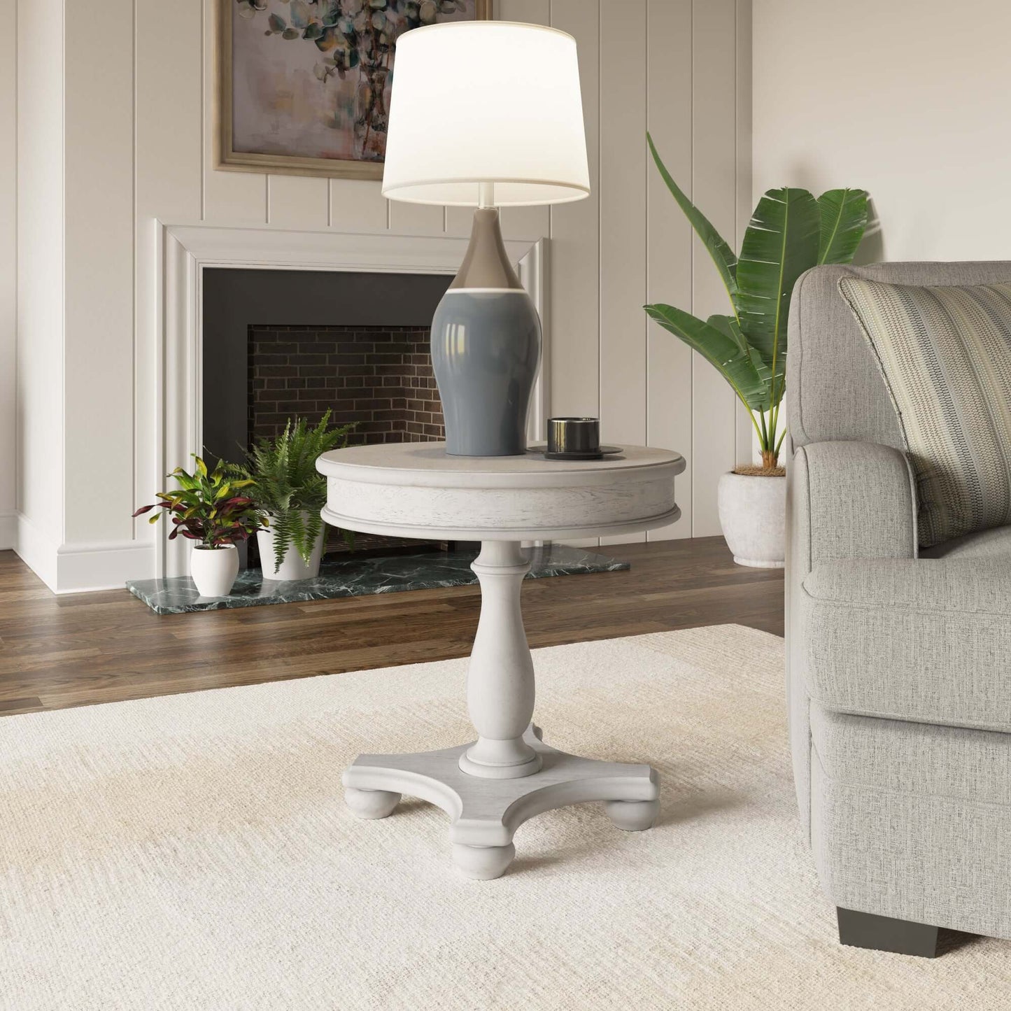 Oyster Shell Coastal End Table
