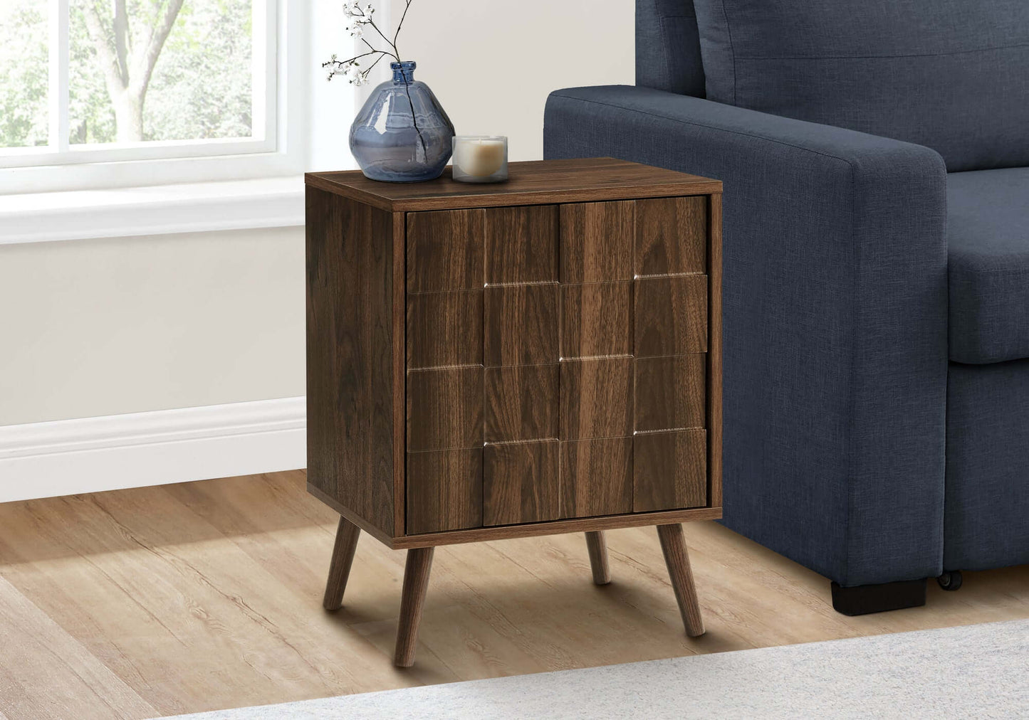 Dark Walnut Mid-Century Accent Table