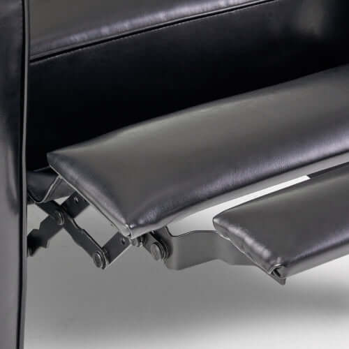 Black Faux Leather Push Back Chair – Elegant Accent for Modern Homes
