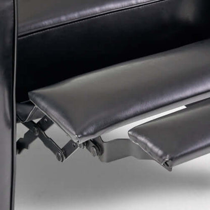 Black Faux Leather Push Back Chair – Elegant Accent for Modern Homes