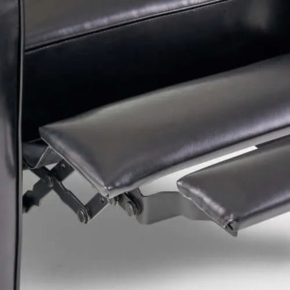 Black Faux Leather Push Back Chair – Elegant Accent for Modern Homes