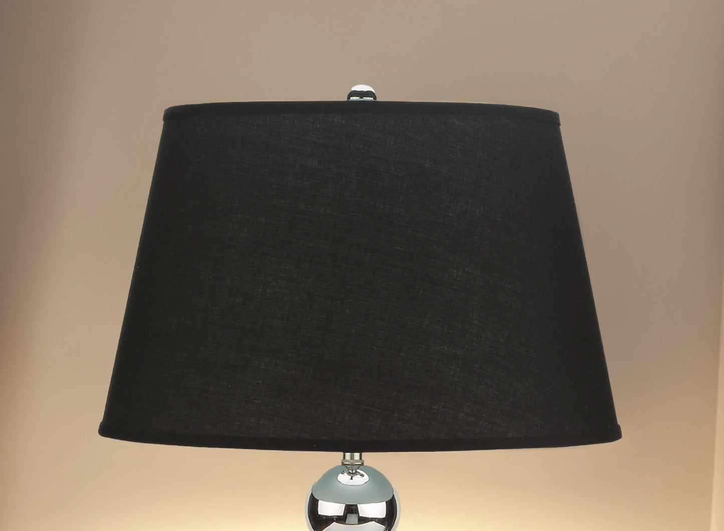 Black lampshade on a beige background