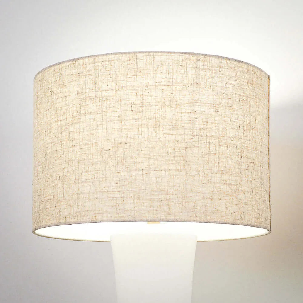 Beige lampshade on a plain background