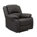Brown Modern Reclining Pillowtop Arms Recliner - Right angle view