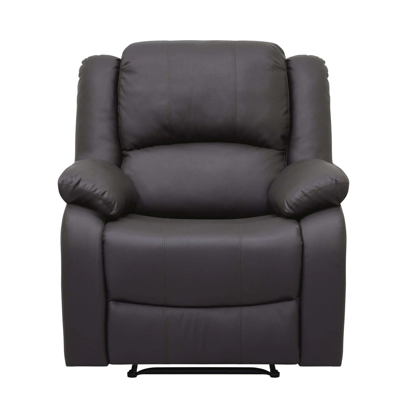 Modern Reclining Pillowtop Arms Recliner- Front view 