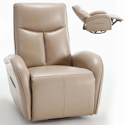 Brown recliner chair with armrest extension on a white background