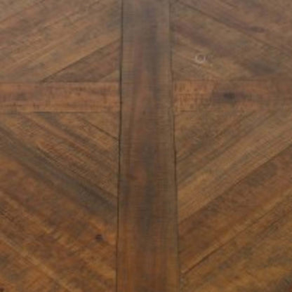 Antique Pine & Steel Gray End Table