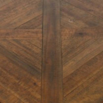 Antique Pine & Steel Gray End Table